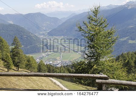 view of the  Valley Isarco in south Tyrol in Italy