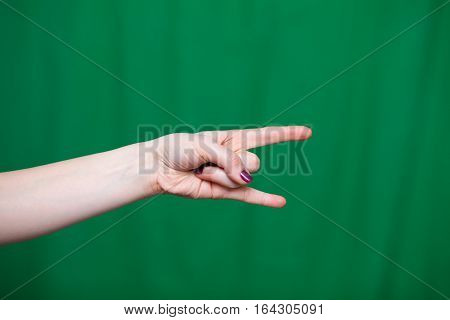 Hand Female Rock Fingers