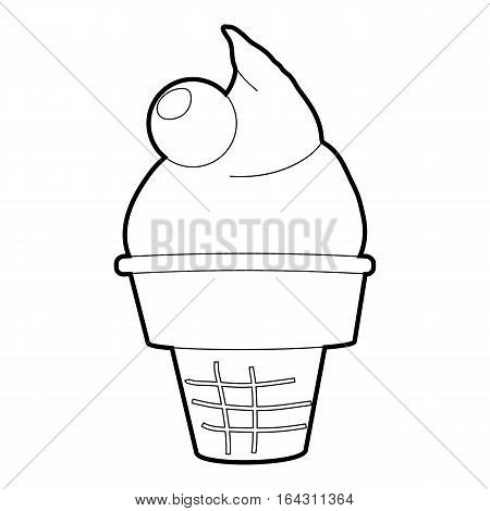 Ice cream icon. Isometric 3d illustration of ice cream vector icon for web