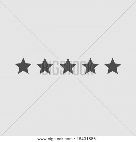 Five star rating. Vector illustration EPS 10.