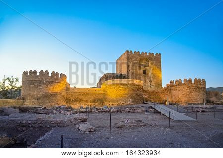 Medieval moorish fortress Alcazaba in Almeria Andalusia Spain