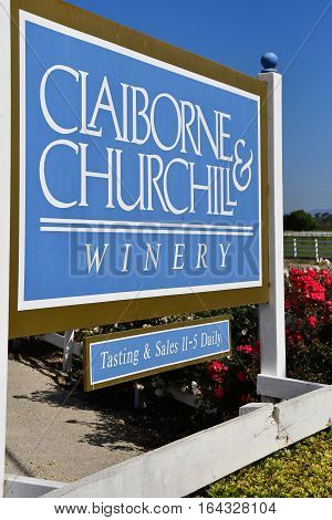 San Luis Obispo USA - july 15 2016 : the Claiborne and Churchhill winery