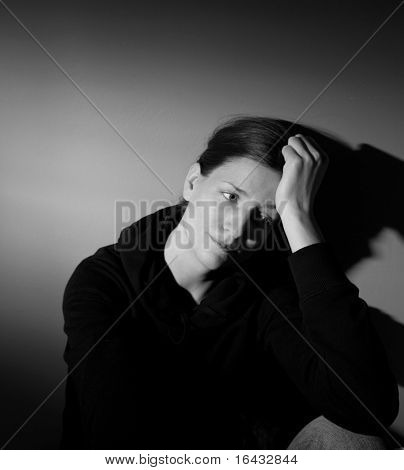 Ung kvinde lider af svær depression