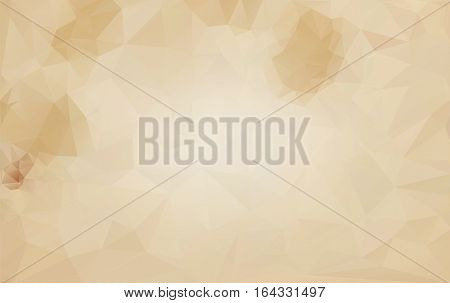 Abstract background vector polygonal structure old crumpled paper.