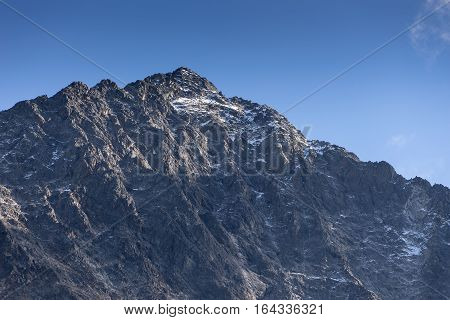 Mountains and peaks landscape. Kühtai glacier natural environment. Hiking in the Stubai Alps. Sellrain valley Tirol Salzburg Austria Europe