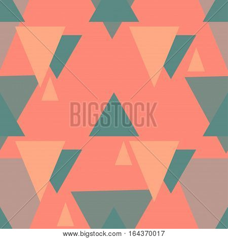 geometrical seamless pattern with triangles. vector illustration for your design, textile print, background etc.