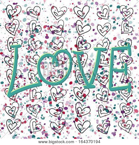 Valentine card with inscription 