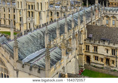 Detail of All Souls College Oxford University Oxford UK. Architectural details with All Souls College and Oxford University.