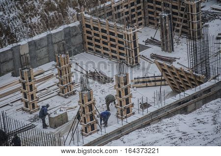 Constrcution Site In Winter