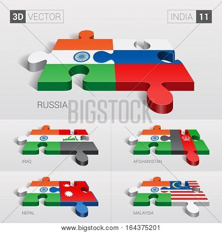 India puzzle part joint with Russia, Iraq, Afghanistan, Nepal, Malaysia.
