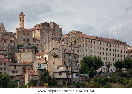 Ansicht von Corte, Korsika, Frankreich