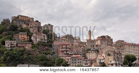 Ansicht von Corte, Korsika, Frankreich