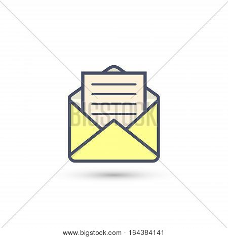 Envelope icon letter mail news chat email message vector illustration.