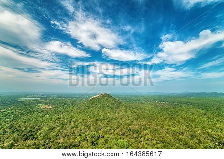 Sigiriya or Sinhagiri, Sri Lanka: aerial view of jungle