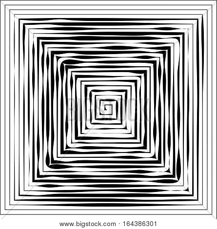 Vector Spiral. No Gradient. Texture.concentric Lines, Circular, Rotating Background. Volute. Pattern