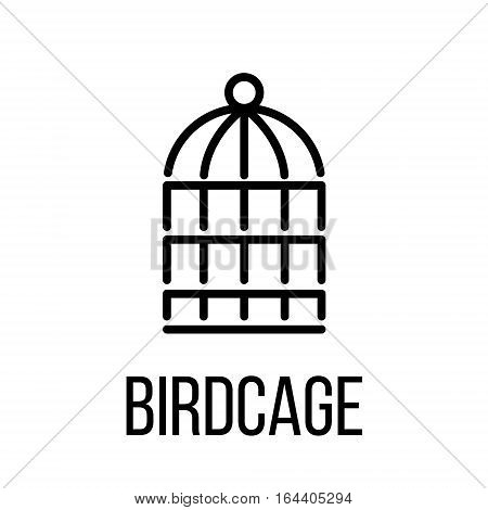 Birdcage icon or logo in modern line style. High quality black outline pictogram for web site design and mobile apps. Vector illustration on a white background.