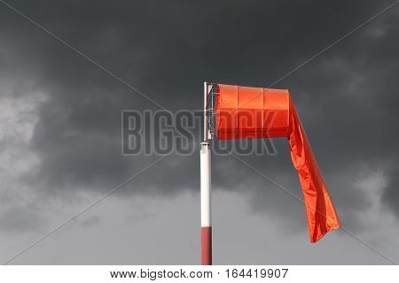 Wind Sock Of Equipment Check The Wind Blow Direction In Day Time And No Wind Blow On Overcast Sky Cl