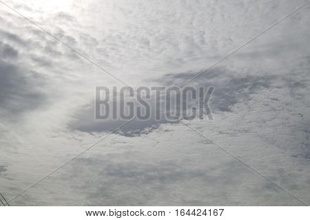 Altocumulus Cloud On Morning Background