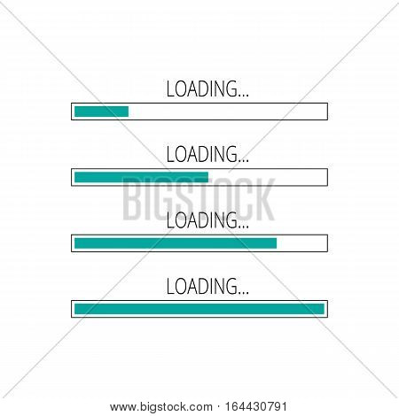Abstract Composition. Loading Bar Element Icon Set. Creative Web Design Download Timer. Users Comple