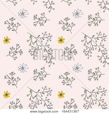 Valentine's hearts and flowers seamless pattern ,illustration picture for your design
