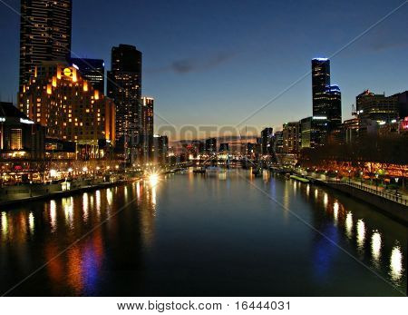 Melbourne-i Southbank éjjel