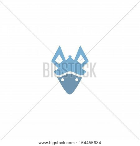 Beautiful fox hemlet isolated on a white background.