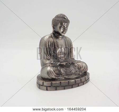 Great Buddha Or Daibutsu Silver Model.