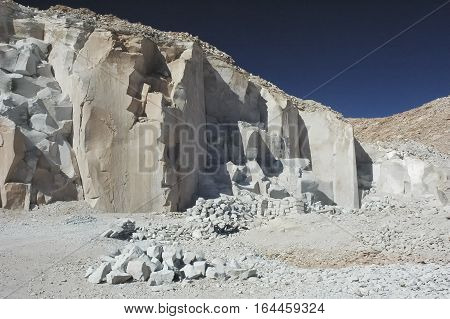 View of the old quarry of Valle de Jere