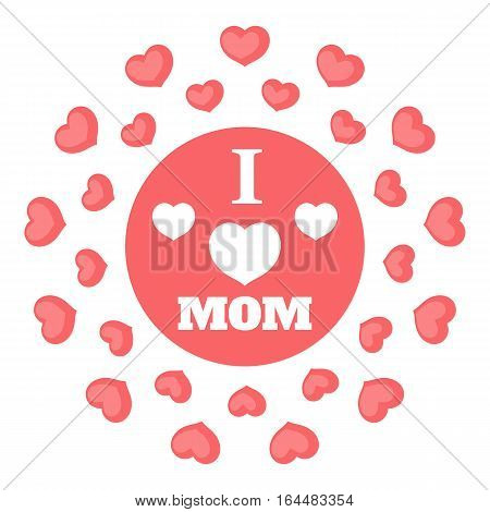Moters Day card icon. Cartoon illustration of Moters Day card vector icon for web design