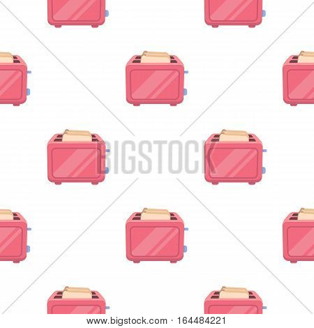 Toaster icon in cartoon style isolated on white background. Household appliance symbol vector illustration.