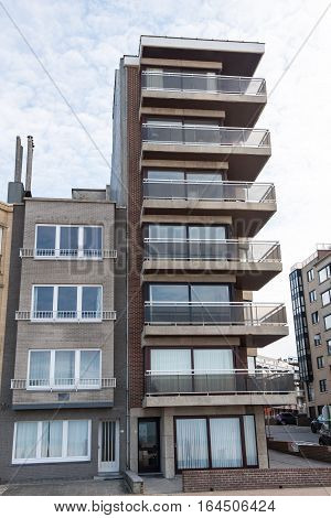 Architecture in Koksijde - Houses on the promenade