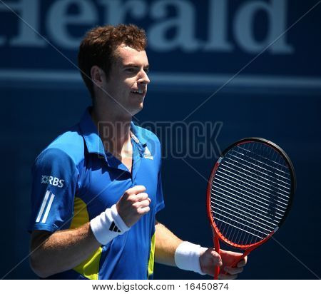 MELBOURNE, AUSTRALIA - JANUARY 24: Andy Murray in his win over John Isner during the 2010 Australian Open on January 24, 2010 in Melbourne, Australia
