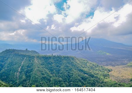 Kintamani Batur Volcano the mountain and vocalno in Bali Indonesia