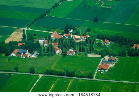 Aerial View Of Purlieus Of Munich