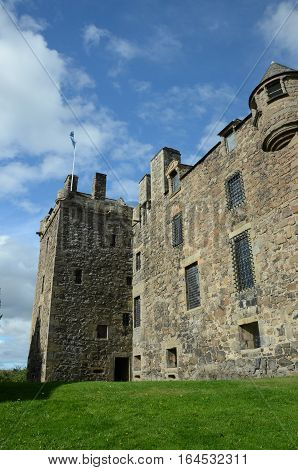 An external view of the medieval Elcho castle