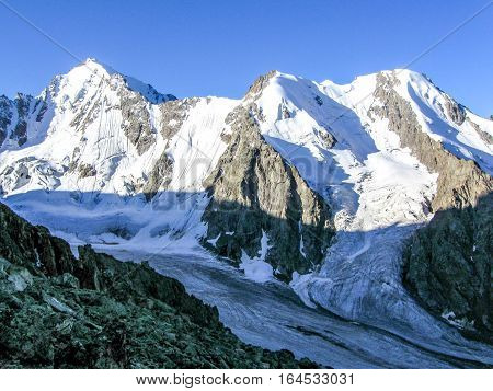 Mountain landscape in the area of Mount Elbrus. The gorge Adyr-Su Russia