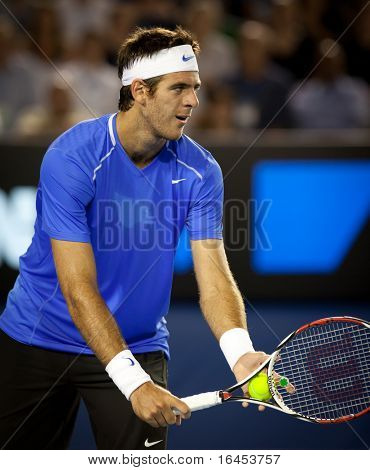 MELBOURNE - Ocak 19: Juan Martin Del Potro Arjantin Marcos Baghda yaptığı ikinci turda kaybı olarak