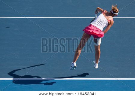 MELBOURNE - 20 Ocak: Lucie Safarova onu ikinci turda kazanmak Klara Zako üzerinden Çek Cumhuriyeti