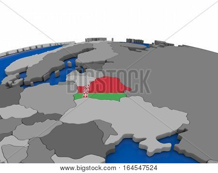 Belarus On 3D Globe