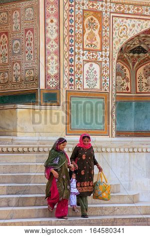 Amber, India - March 1: Unidentified People Walk Through Ganesh Pol In Amber Fort On March 1, 2011 I