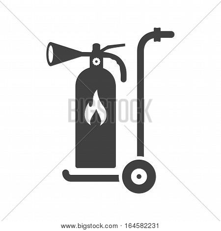 Moveable, extinguisher, firefighter icon vector image. Can also be used for firefighting. Suitable for use on web apps, mobile apps and print media.