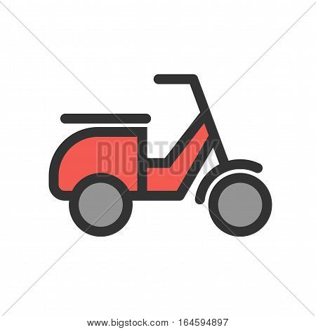 Scooter, vespa, speed icon vector image. Can also be used for vehicles. Suitable for mobile apps, web apps and print media.