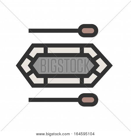 Boat, lake, dinghy icon vector image. Can also be used for vehicles. Suitable for use on mobile apps, web apps and print media.