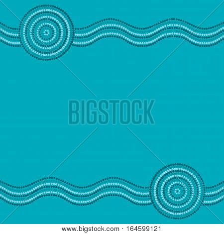 Australian Aboriginal Art Background In Vector Format.