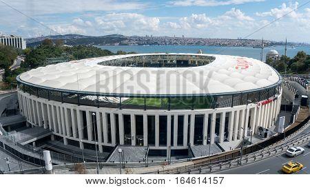 Istanbul, Turkey - September 25, 2016: Turkish football club Besiktas's new stadium Vodafone Arena