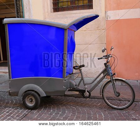 Vehicle With Pedals Type Bicycle Of A Express Courier With The L