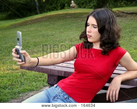 Teen mit Kamera-Handy