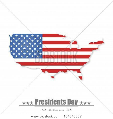 Illustration Of Presidents Day Background Flat Design