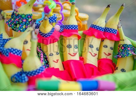 Birthday party decoration fun girl and boys bananas