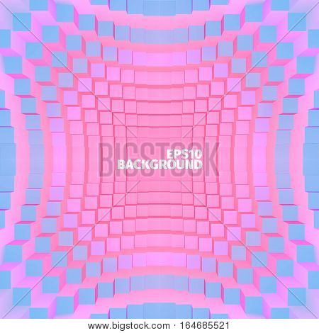 Abstract rectangle background. 3d vector illustration. Web banner
